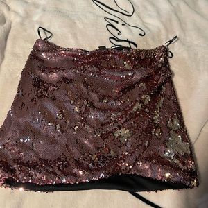 Cute pink sequin skirt